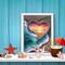 Heart Beach Diamond Art Kits for Adults, 5D Sunsets Diamond Painting Kits for Adults Beginners, DIY Full Drill Gem Art Diamond Dot Paint with Diamonds for Home Wall Decor 12x16inch